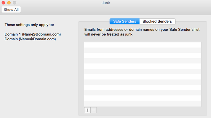 outlook for mac junk mail preferences greyed out