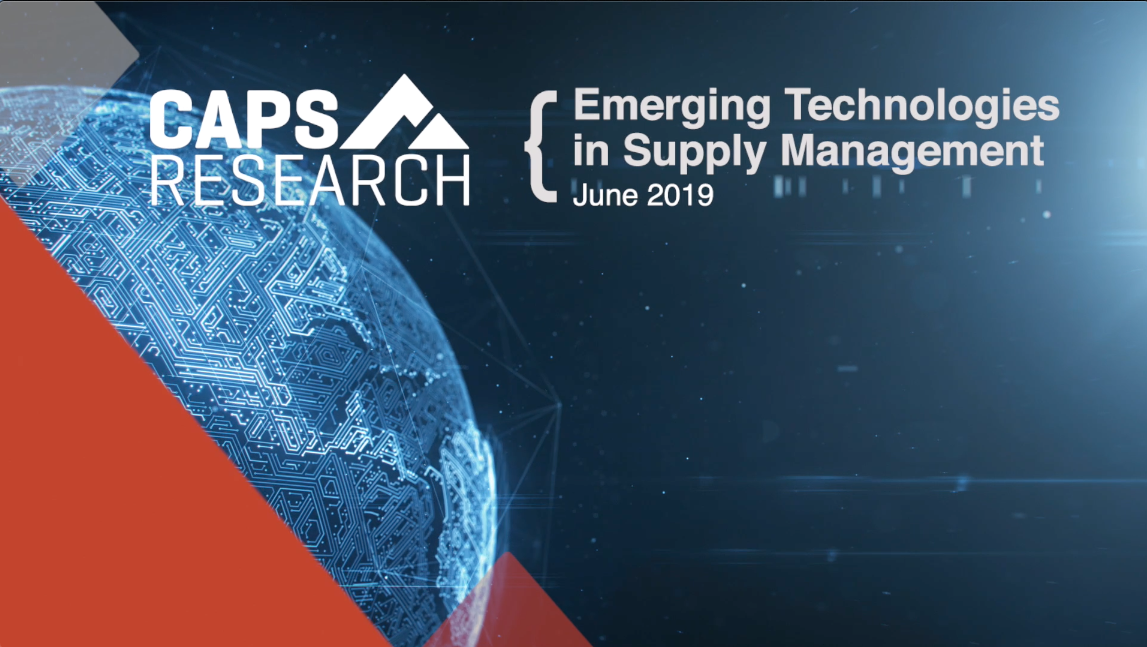 Emerging Technologies in Supply Management