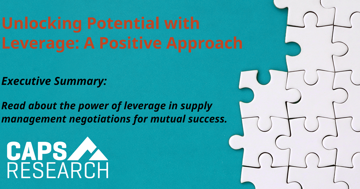 CAPS Blog- Unlocking Potential with Leverage: A Positive Approach